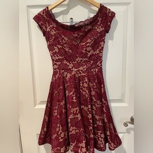 Maroon Juniors Dress